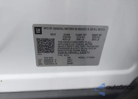 2020 GMC Terrain Awd Slt from USA, damaged, VIN 3GKALVEV0LL103377